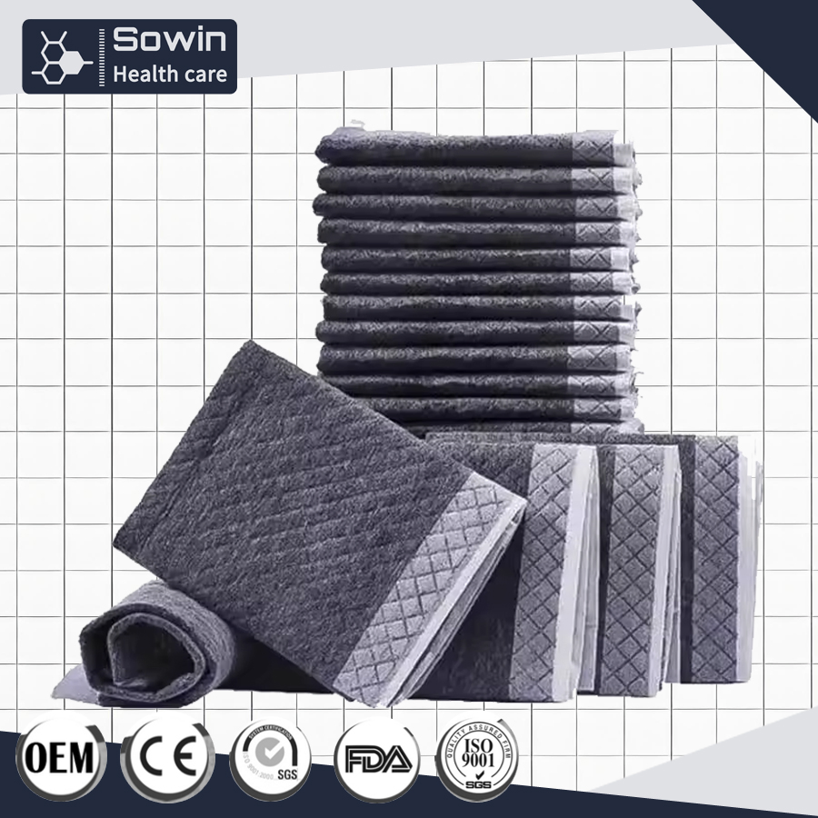 OEM Manufacture Bamboo Charcoal Fabric Disposable Deodorant Pet Training Pad