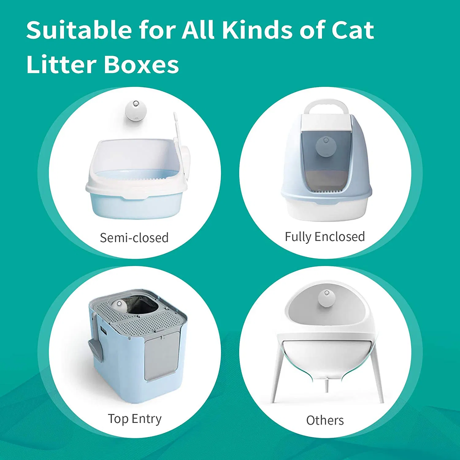 Cat Litter Deodorizer Litter Box Odor Eliminator 99.9% Dust-Free for All Kinds of Cat Litter Box