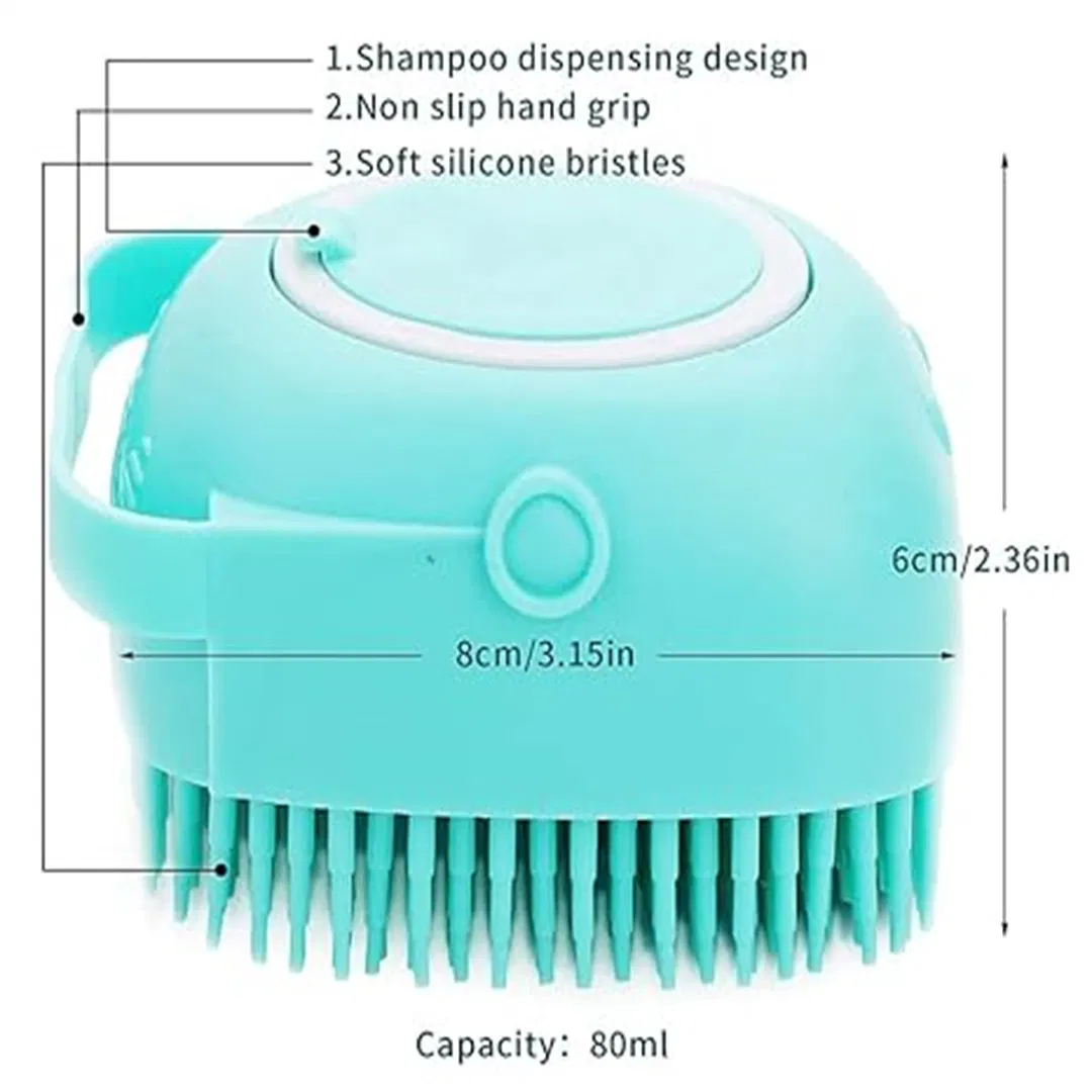 Pet Bath Massage Brush Puppy Dog Cat Grooming Clean Soft