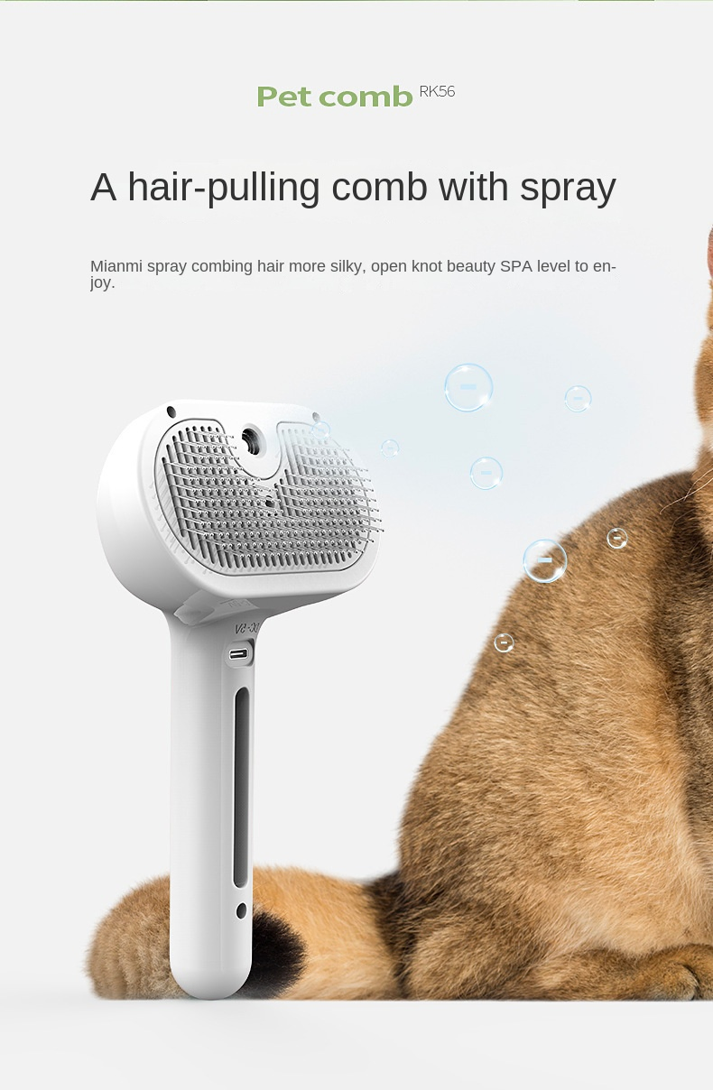 USB Rechargeable Pet Grooming Brush for Efficient Cleaning and Care