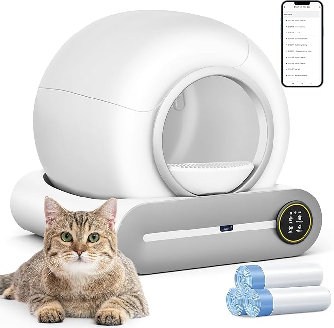 2026 Newest Fully Enclosed Self Cleaning Pet Toilet Litter Smart APP Control Cat Litter Box