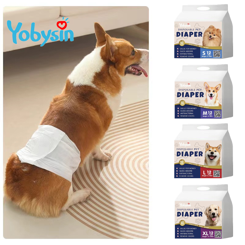 2025 Popular Yobysin Best Selling Free Sample Factory Price Disposable Pet Diapers
