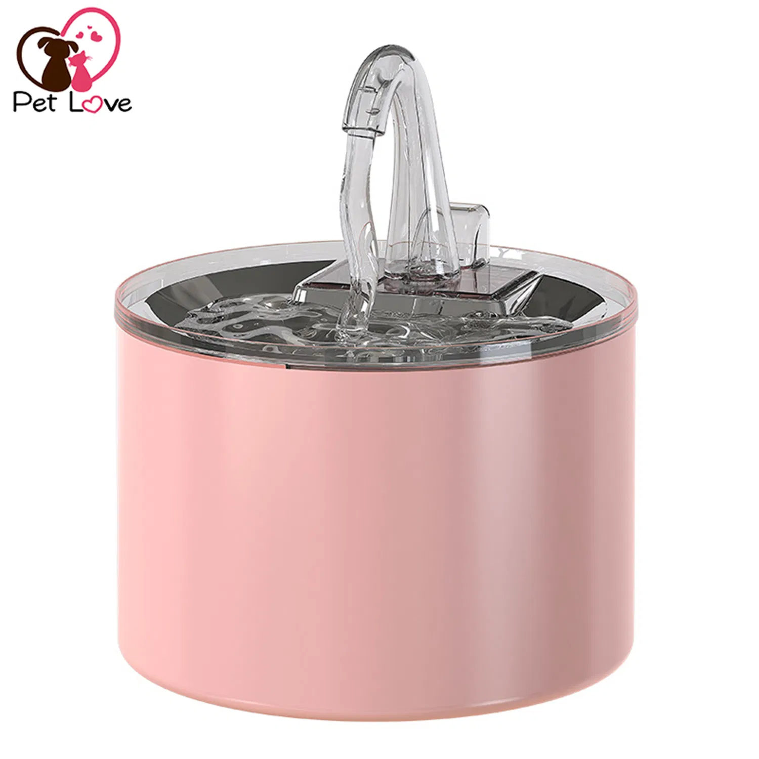 Ceramic Pet Water Fountain with Stainless Steel Lid
