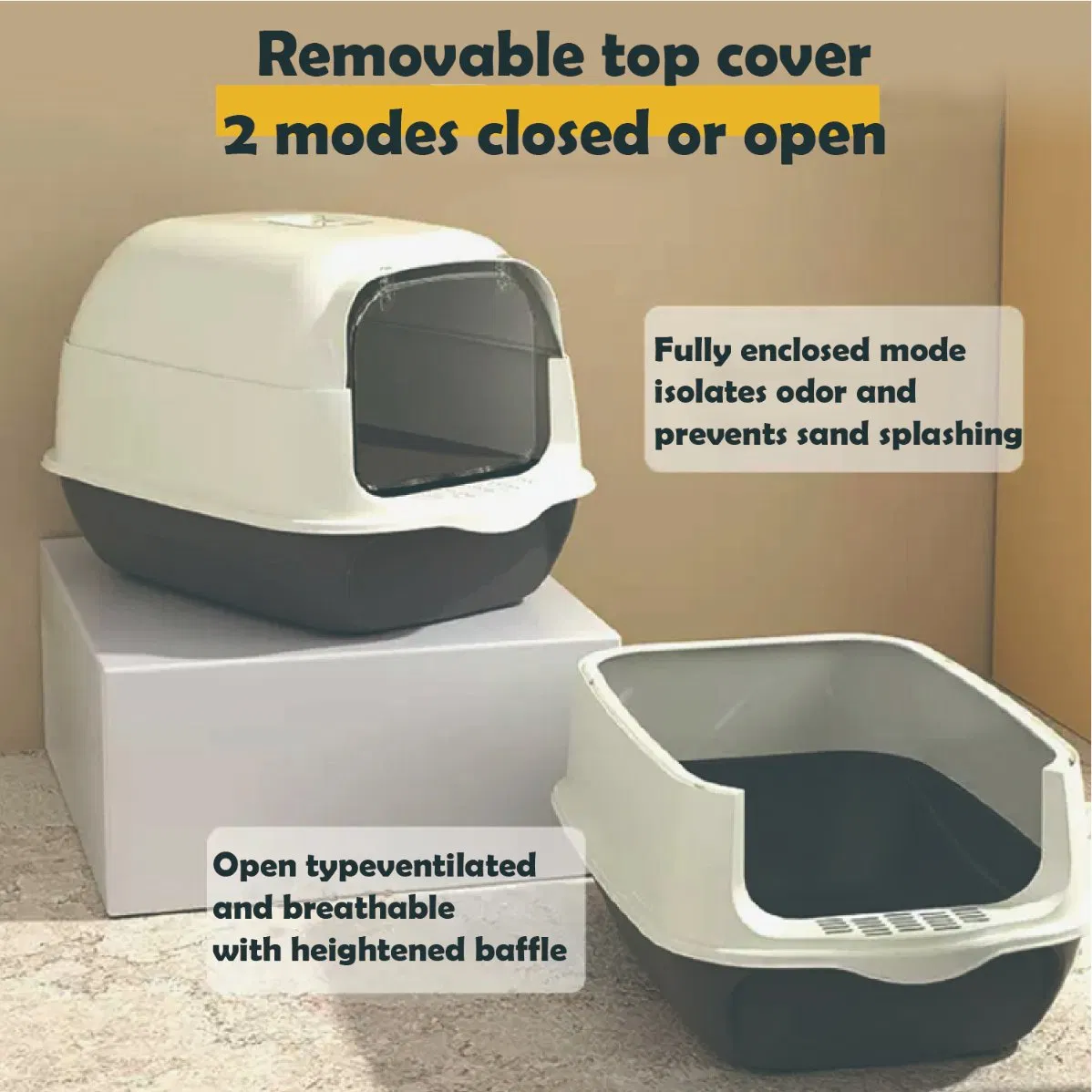 Cat Litter Box Plastic Cats Sandbox Toilet Pet Cleaning Cat Toilet Products