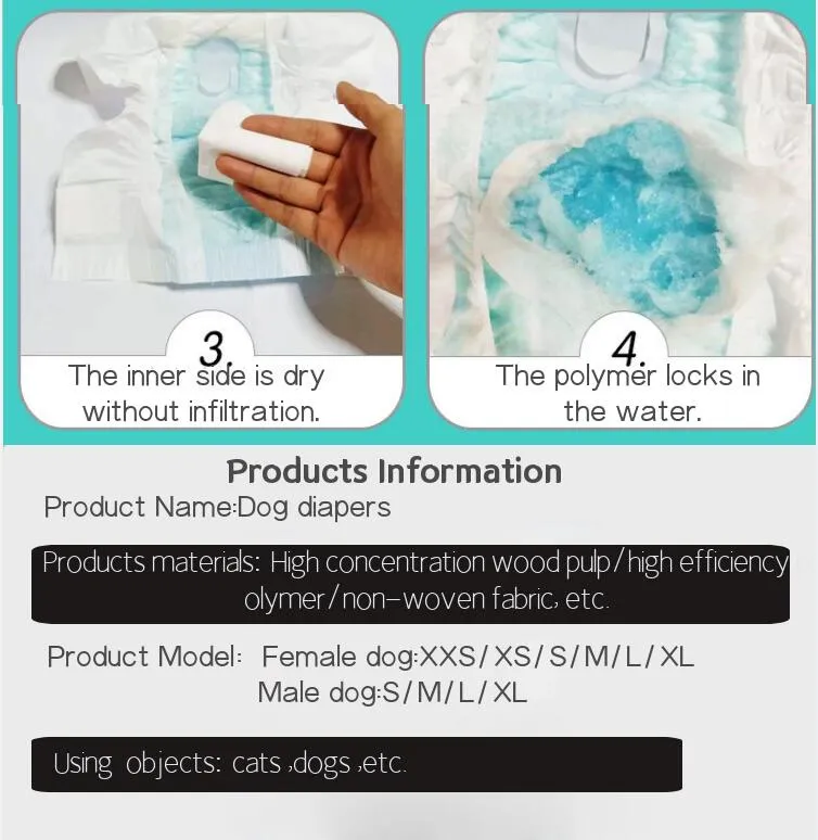 Bamboo Pet Diapers Detail