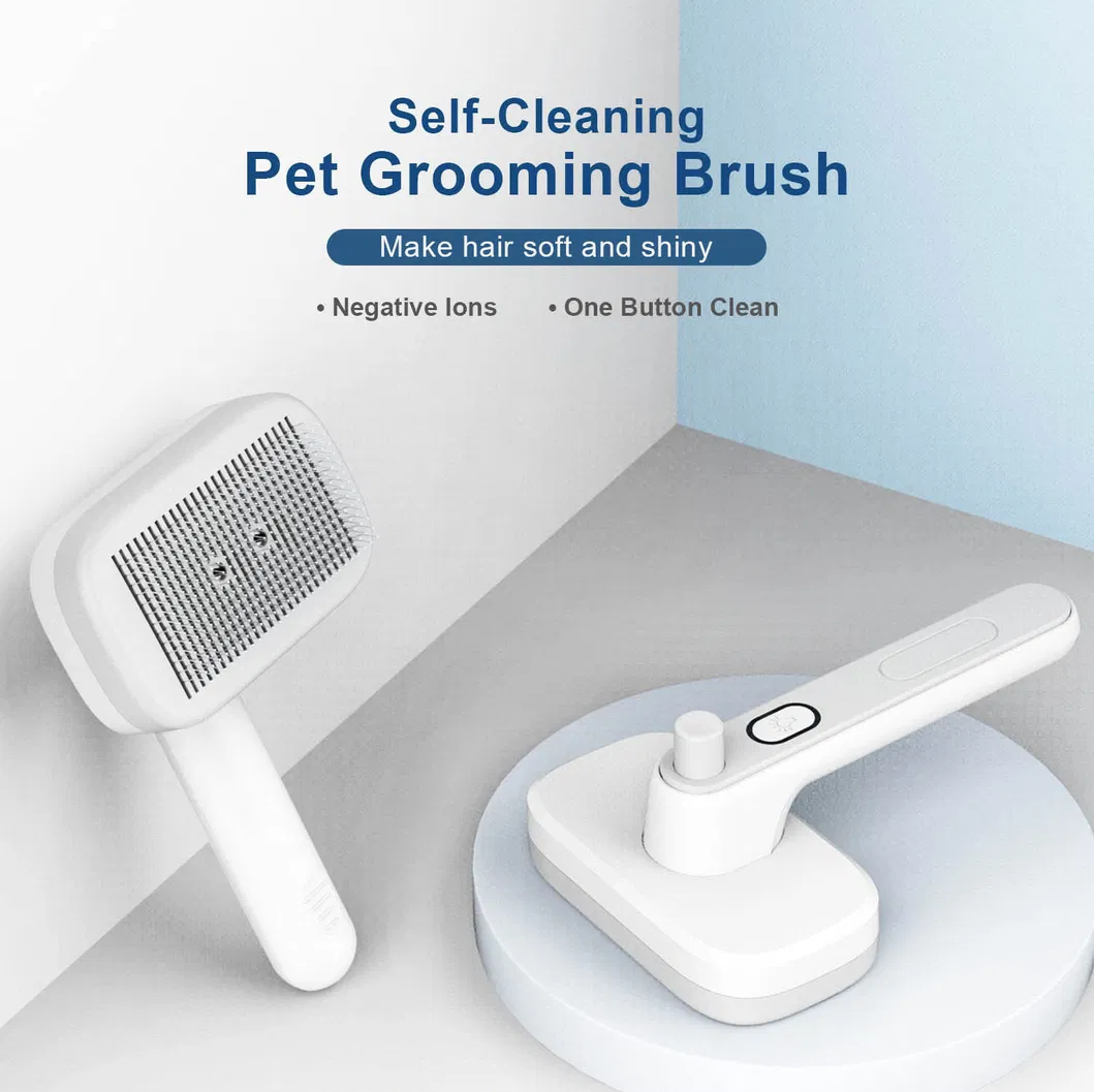 Pet Self-Cleaning Grooming Brush 3