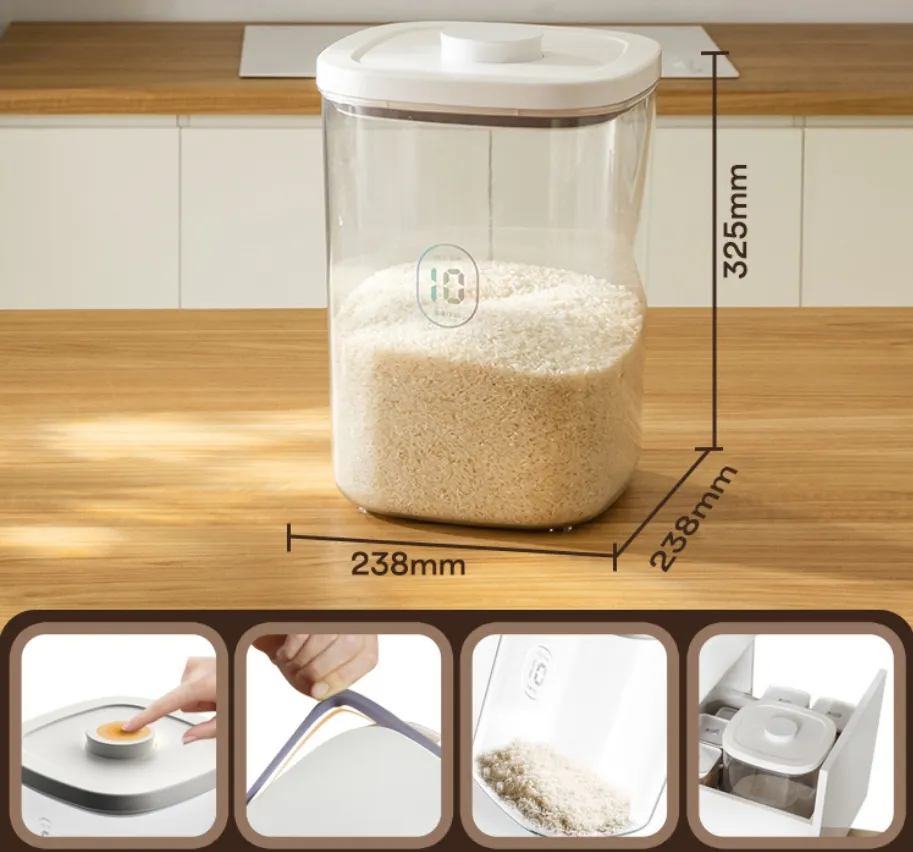 Pet Rice Container Storage Food Cereal Container Bins