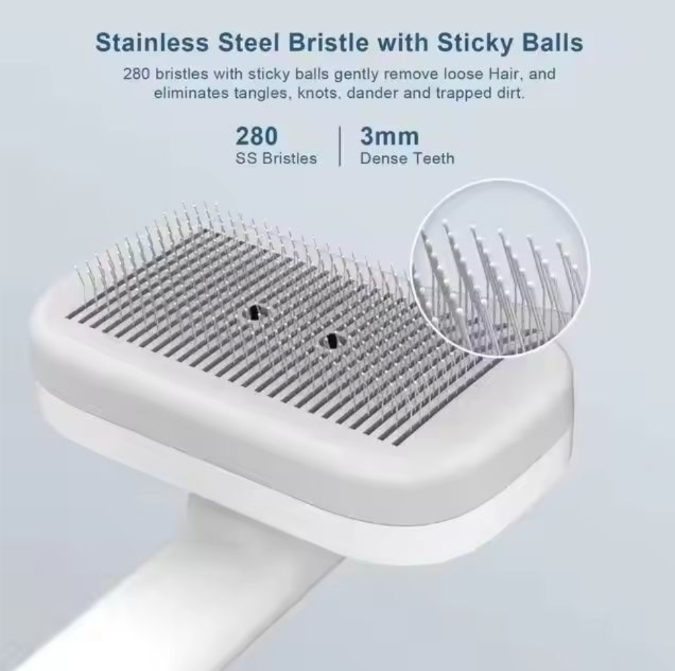 Premium Negative Ion Slicker Brush for Pet Grooming and Shedding