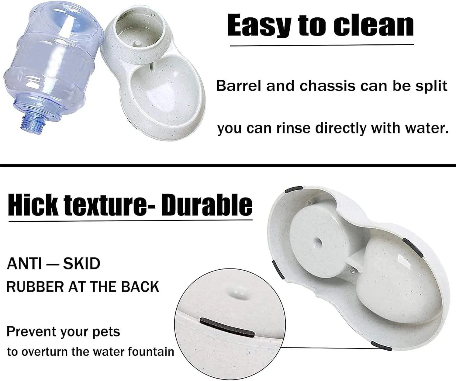 Automatic Pet Feeder and Water Dispenser Gravity Dog Water Food Bowl