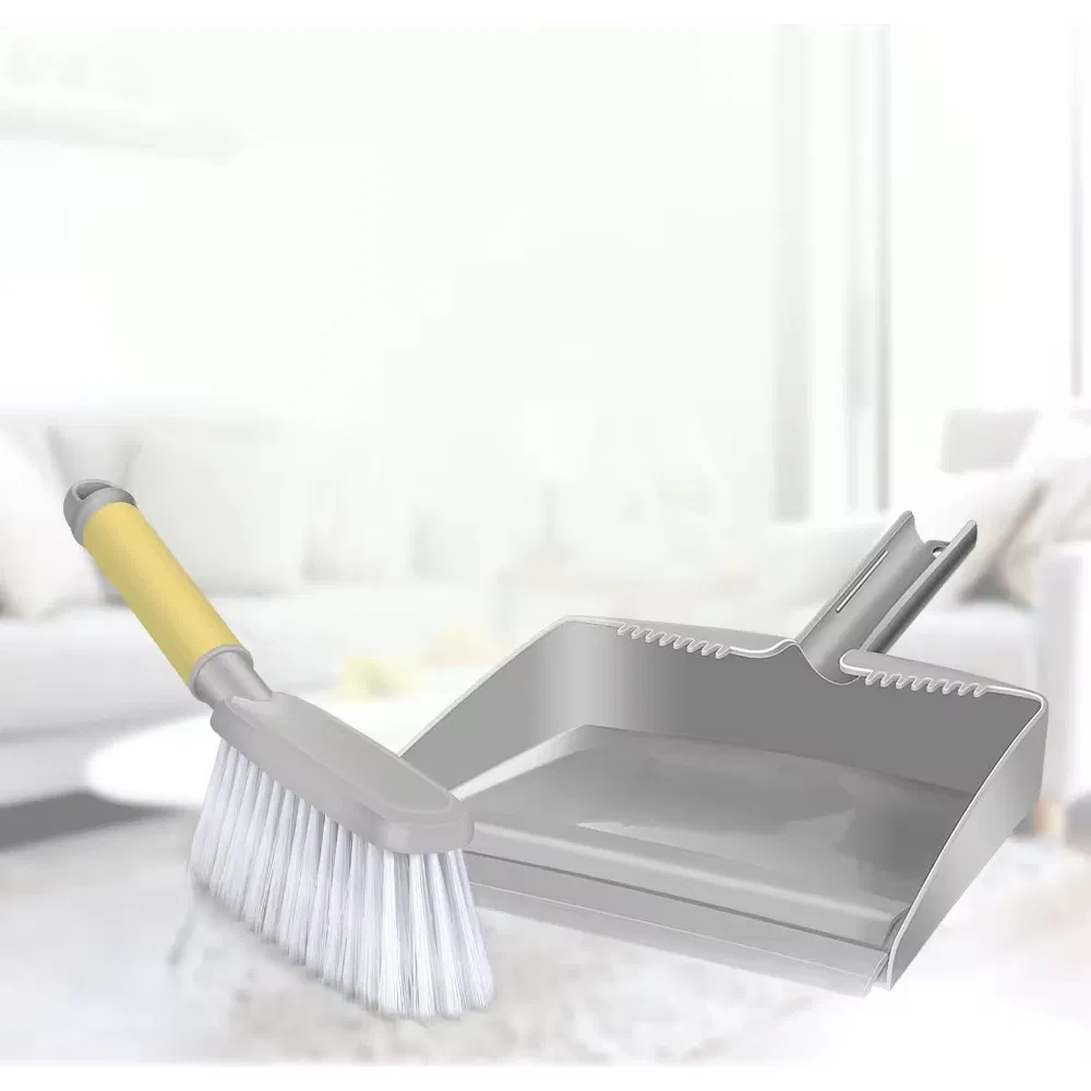 Portable Cleaning Brush and Dustpan with Dustpan Teeth Combo