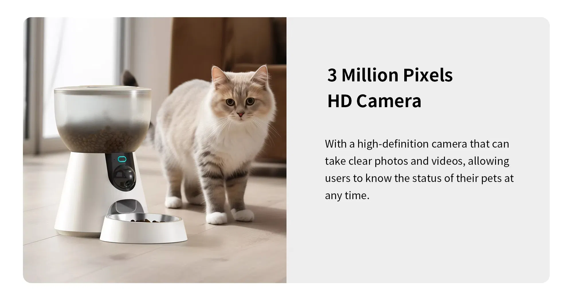 Automatic Cat and Dog Robot Food Dispenser Intelligent Visible Smart Pet Feeder