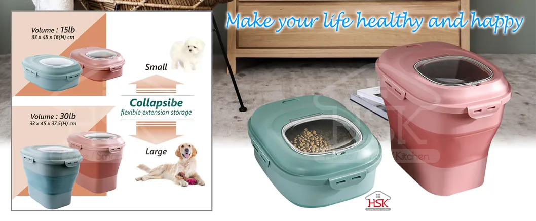 Plastic Folding Dog Food Container