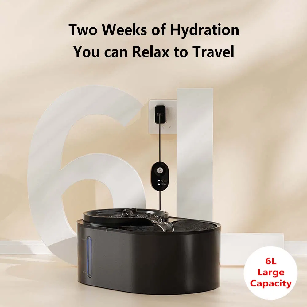 Battery Operated Cat Water Fountain- Wireless Pet Water Fountain for Cats Indoor, Cat Fountain with Motion Sensor, Ultra Quiet Pump