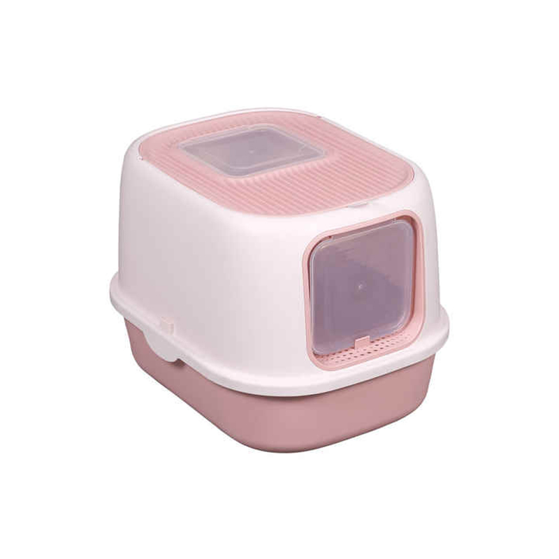 Anti Splashing Plastic White Top Entry Pet Cat Litter Box with Drawer