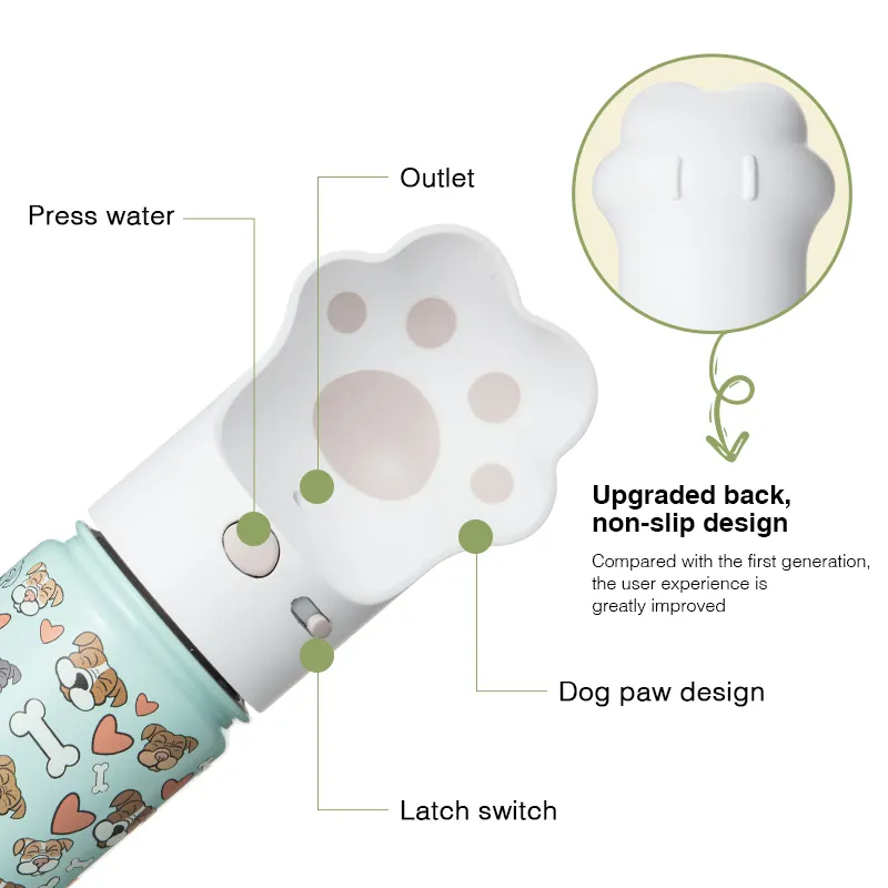 Wholesale Outdoor Leakproof Portable Puppy Pet Travel Water Bottle Feeder, 2-in-1 Drinking and Feeding Dispenser for Dogs Cats