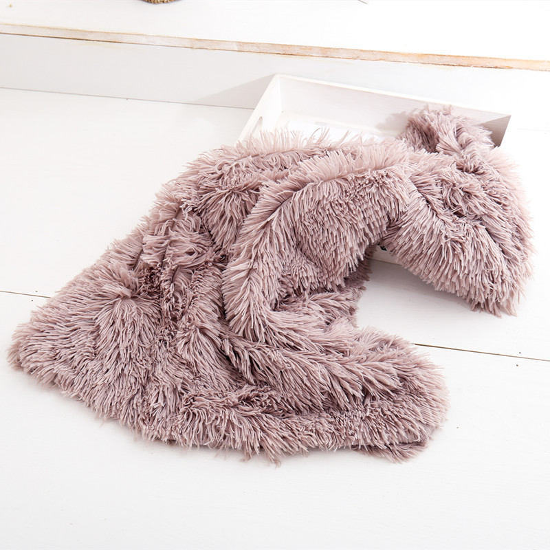 Winter Pet Blanket Thickened Warm Solid Color Luxury Double-Sided Throws Dog Blanket Bed Cat Sleeping Blanket