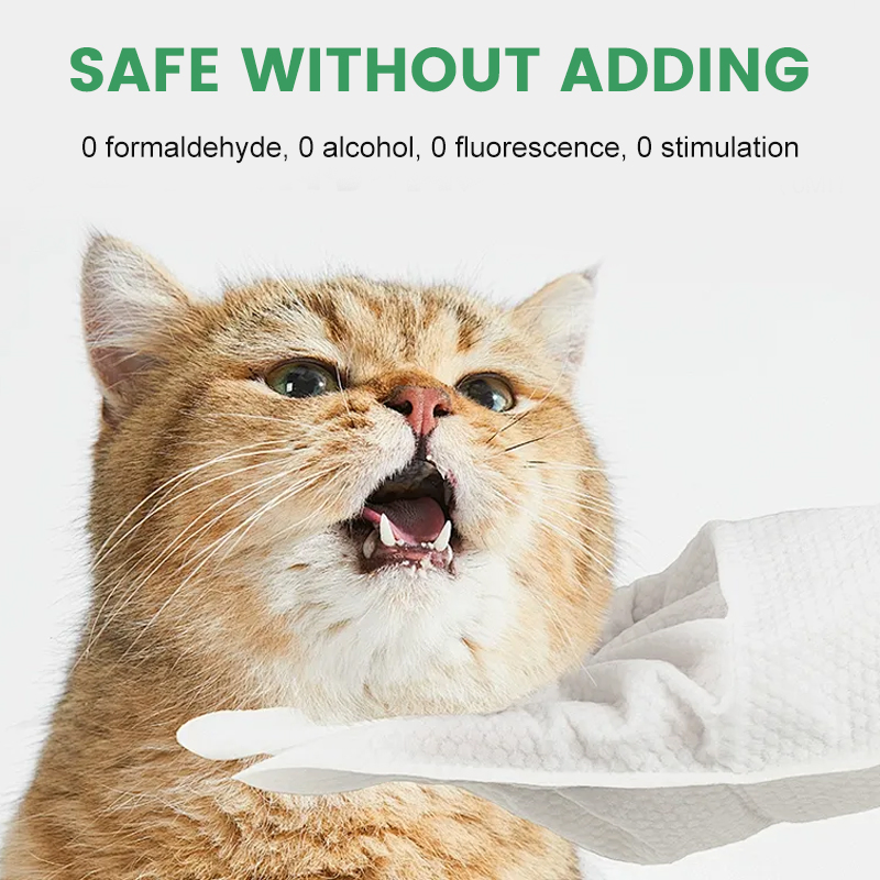 Deodorizing Portable Individually Packaged Pet Cleaning Gloves for Daily Body Grooming Cleaning