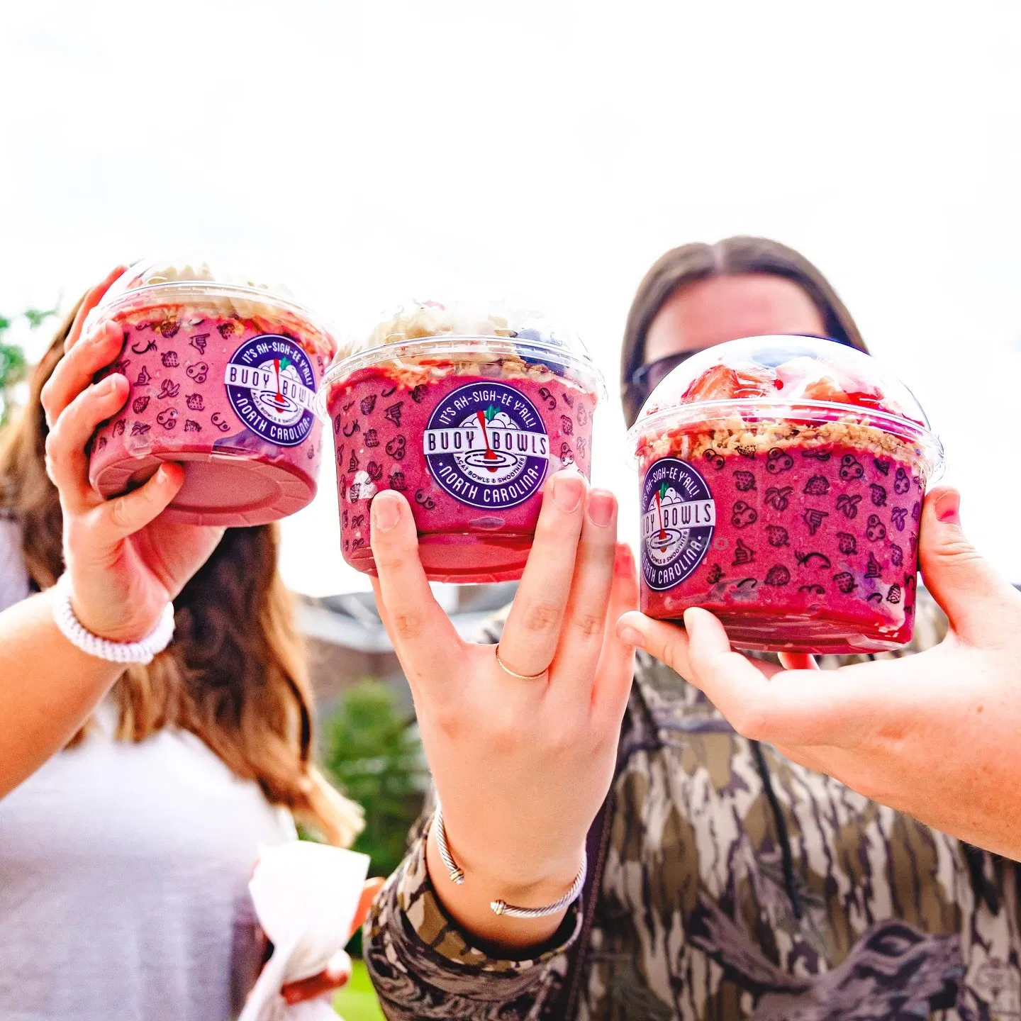 Disposable Pet Clear Plastic Cups Fruit Berry Plastic Acai Bowls Dome Lid