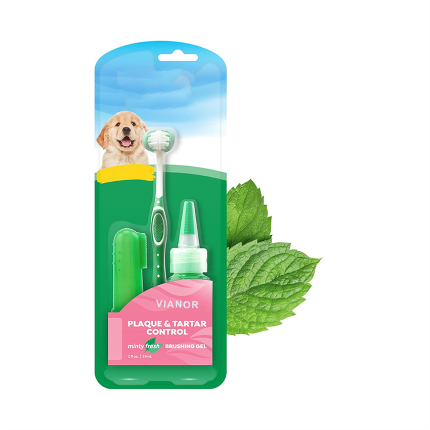 High End Organic Dog Toothpaste Toothpaste with Toothbrush Private Label for Pet Cleaning