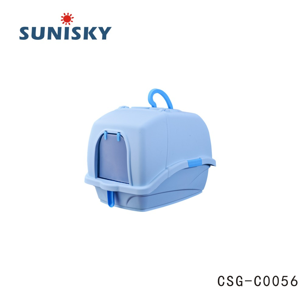 Csg-C0056 Excellent Quality Pet Toilet Box Enclosed Hooded Cat Litter Box with Door