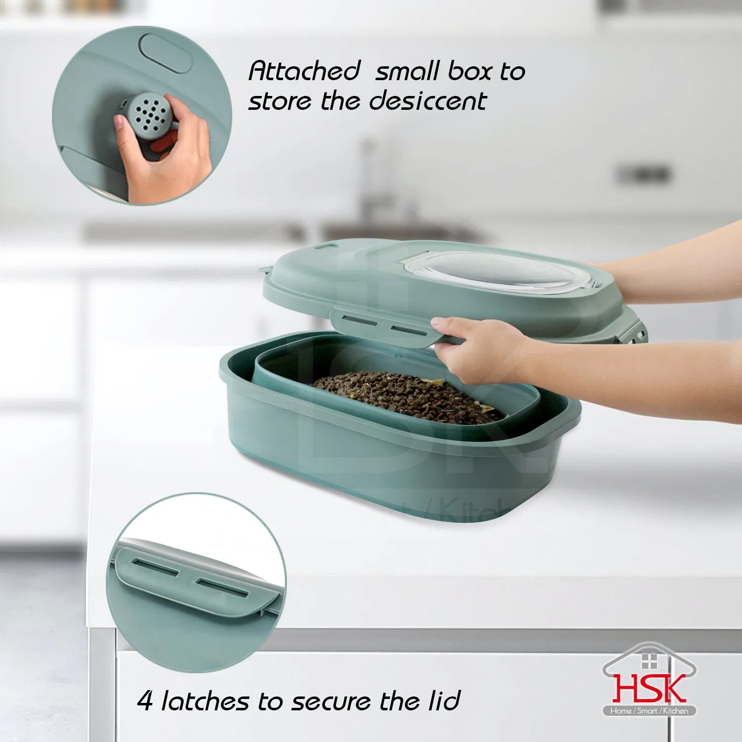 Plastic Folding Dog Food Container Pet Food Storage