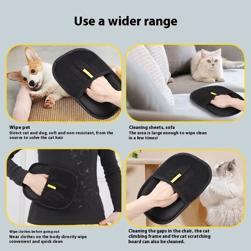 New Design Dog Cat Gloves Pet Grooming Removal Fur Gloves Hair Remover for Dogs