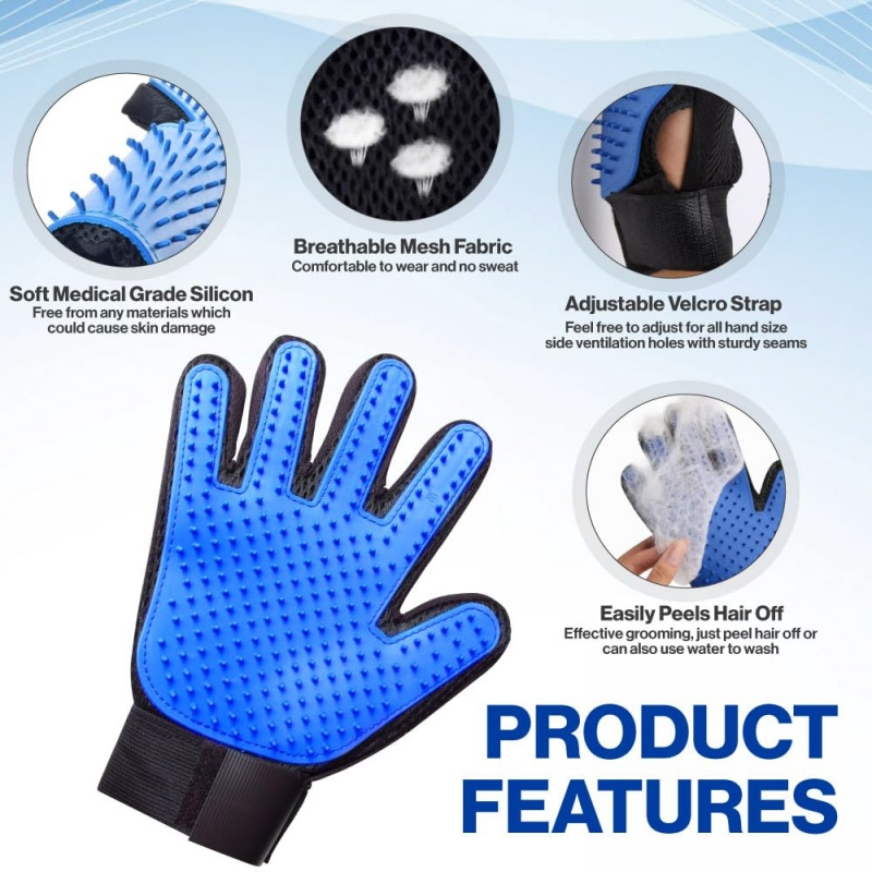 Odorless Dog Grooming Gloves for Effortless Pet Care