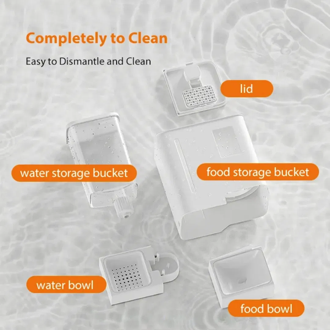 Easy Clean Food+Water 2in1 Automatic Smart Pet Feeder with 2K Camera Pet Products