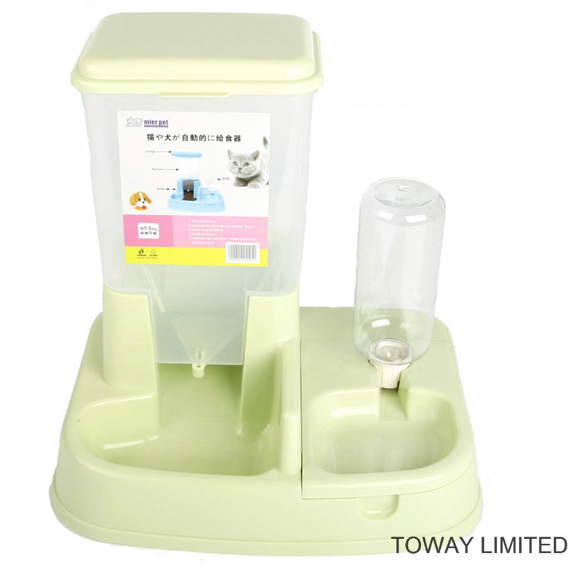 Quality Pet Water Fountain with Automatic Dog Cat Feeder