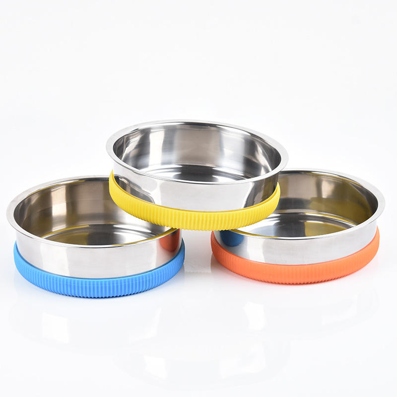 Travel-Friendly Pet Stainless Steel Dog Bowl Prevents Tipping Integrated Water Capacity Non-Wetting Mouth Design Drinking Water