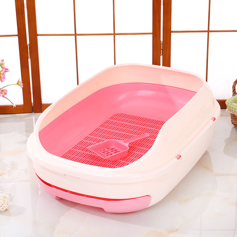 New Arrived Pet Accessories Large Space Toilet Foldable Cat Litter Box with Free Litter Scoop