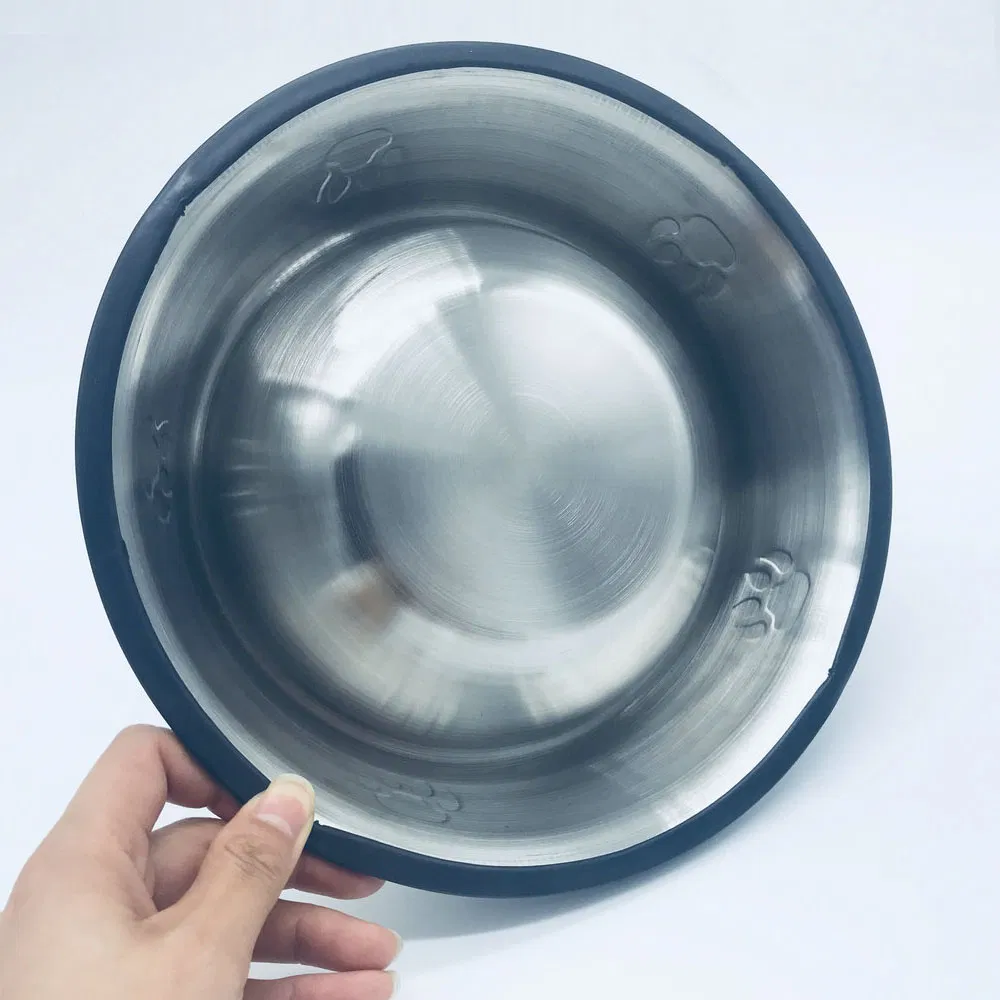 Anti-Skid Stainless Steel Pet Food Water Bowl Dog Feeder Without Logo Printing