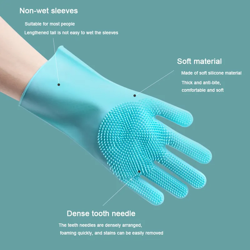 Pet Dog Cat Grooming Cleaning Magic Glove for Pet Dirt Hair Remover Silicone Pet Bath Grooming Glove