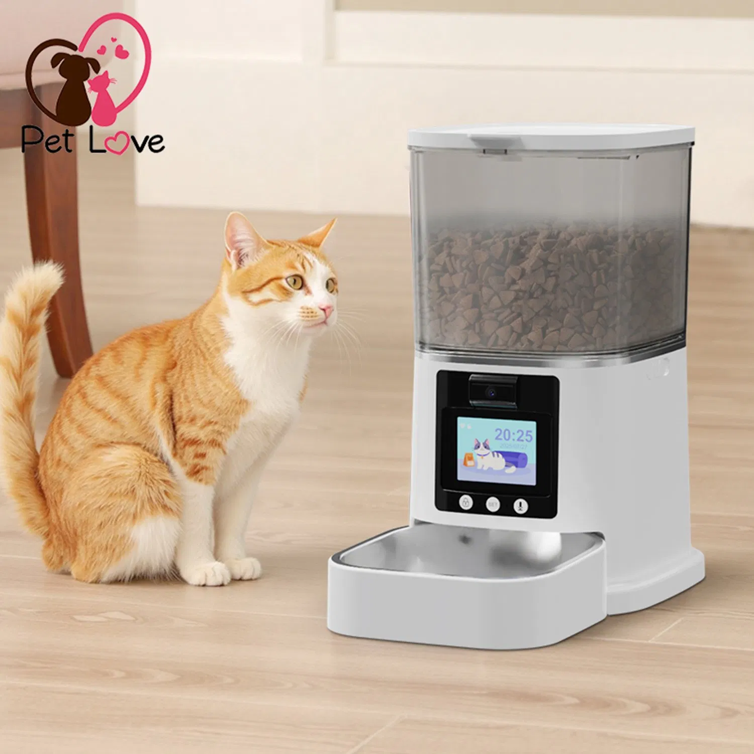 Smart Pet Feeder with 4MP Camera WiFi APP Control Bebedouro Para Gatos