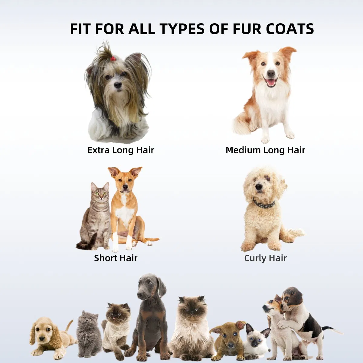 Customized OEM Pet Supplies Pet Grooming Kit Hair Dryer Electric Vacuum Cleaner