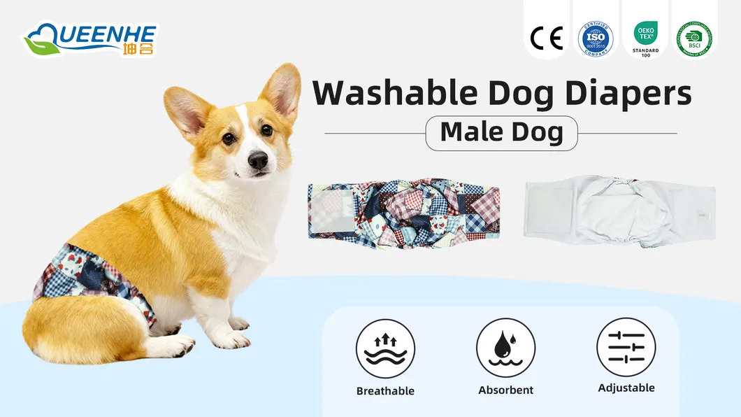 Reusable Washable Male Pet Dog Diaper