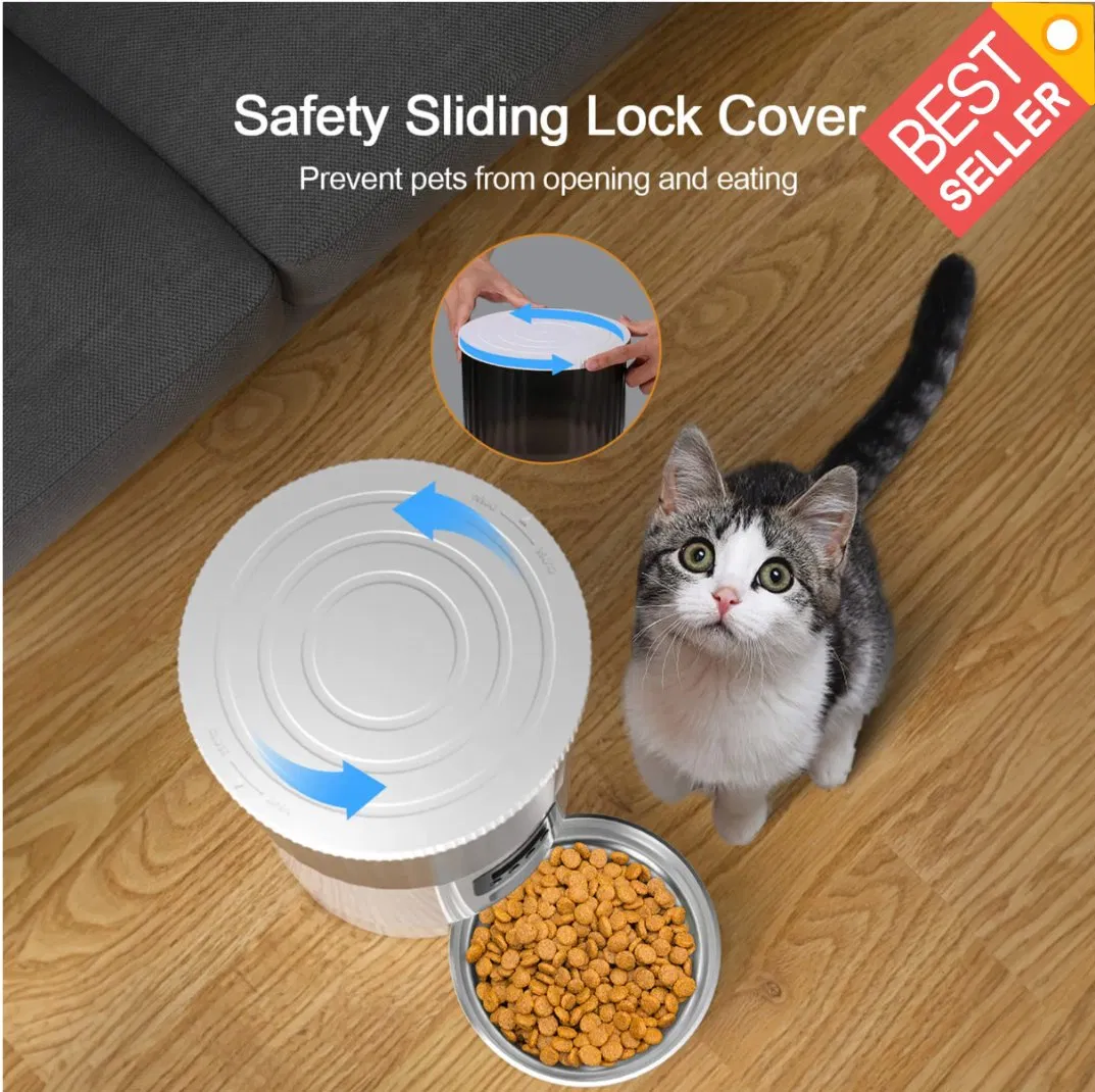 Amazon Auto 4L WiFi APP Automatic Microchip Smart Pet Cat Feeder for Cats