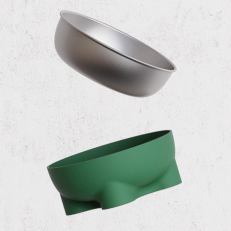 Stainless Steel Tilted Raised Cat Food Bowl Four-Leaf Clover Design Feeder Pet Food Water Bowl for Small Dogs Puppy