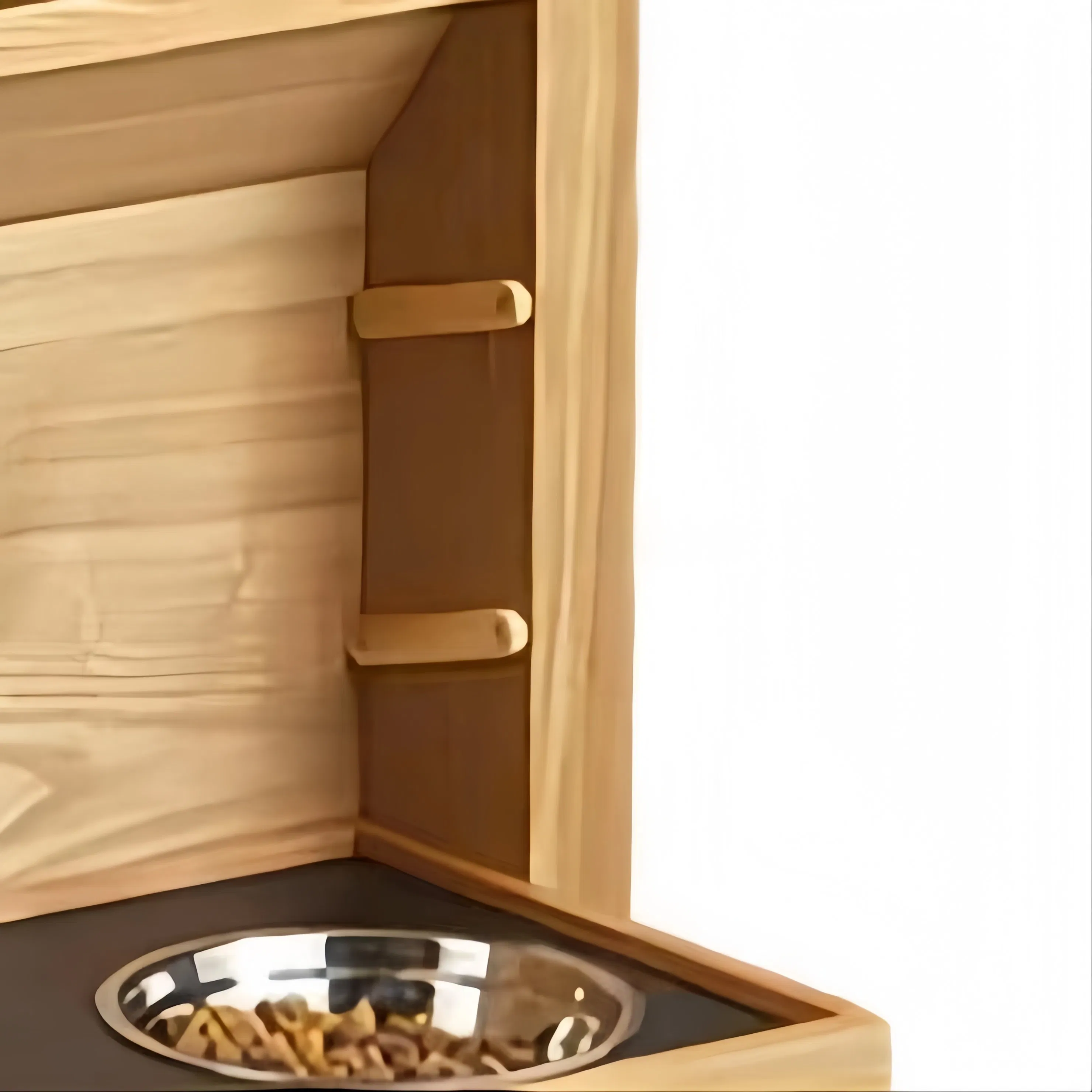 Wooden Pet Food Container Distributor Storage Cabinet Storage Containers Storing Food