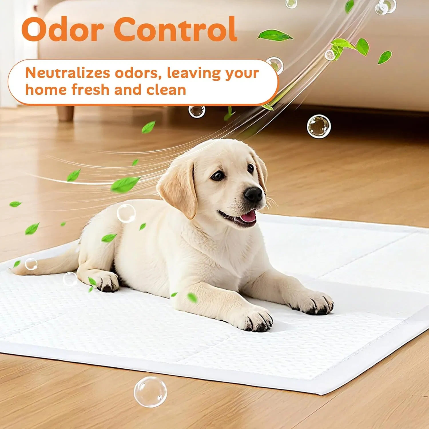 Custom Disposable 90% Biodegradable 6 Layer Pet Dog Training PEE Pad with Leakproof PLA Film