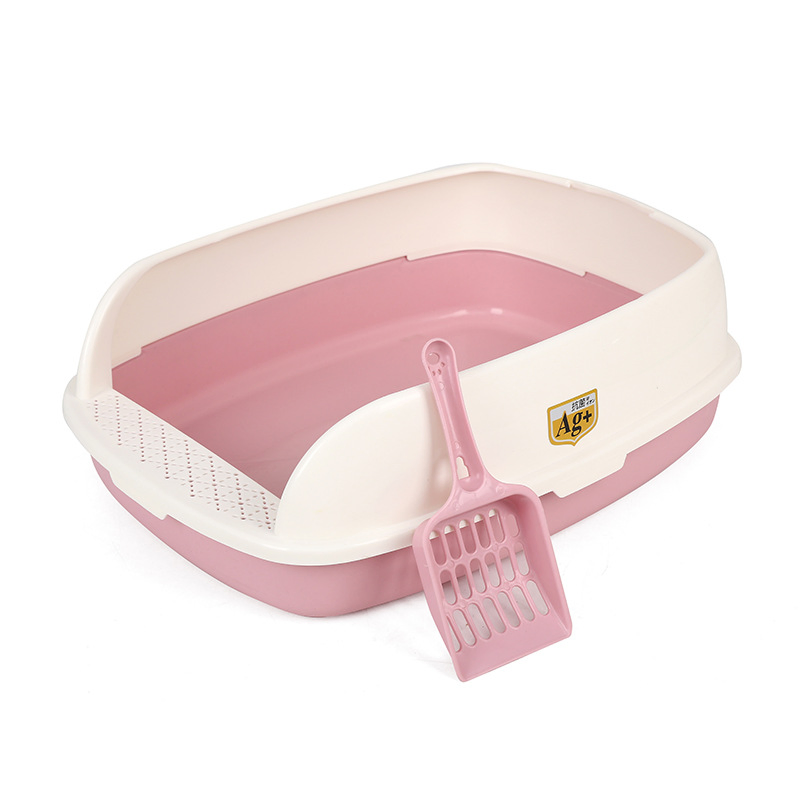 Pet Supplies Litter Box Semi-Enclosed Anti-Splash Litter Box Two-Color Ventilation