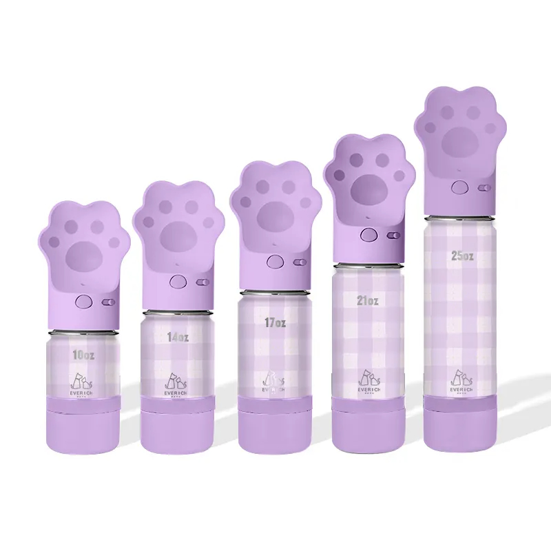 Wholesale Outdoor Leakproof Portable Puppy Pet Travel Water Bottle Feeder, 2-in-1 Drinking and Feeding Dispenser for Dogs Cats