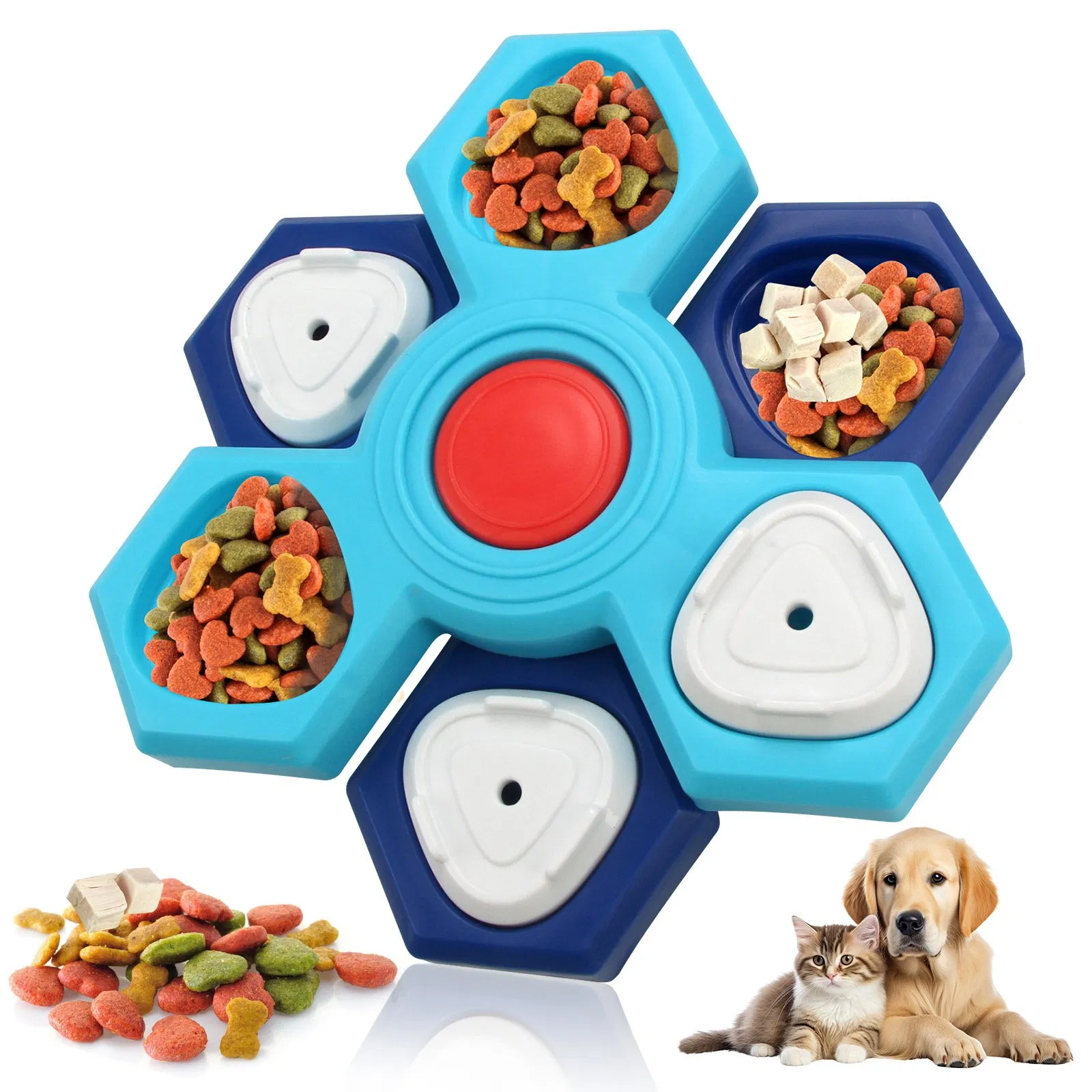 Pet Bowl Cat Slow Food Bowl Pet Puzzle Pet Training New Dog Bowl Slow Food Dog Plate