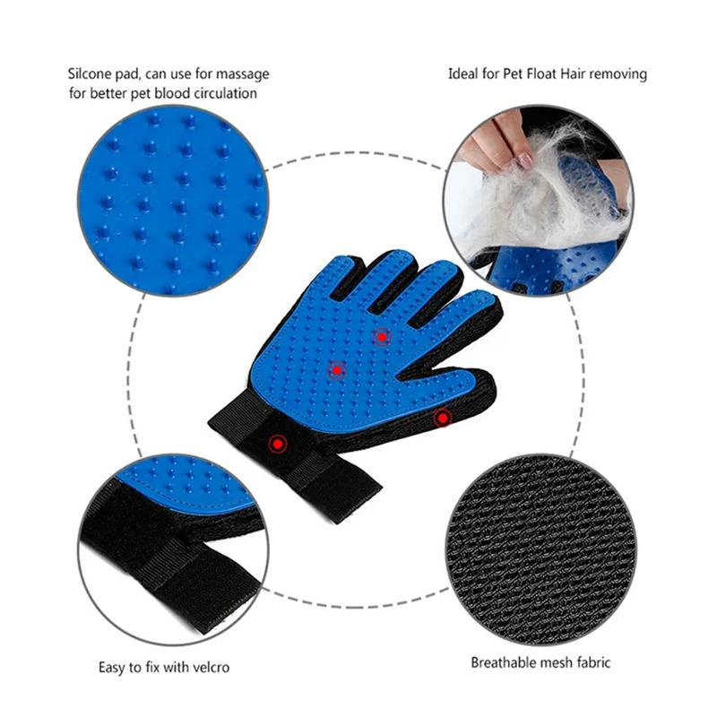 Hot Selling Dog Pet Grooming Gloves Bath Gloves Shower Massage Brush Pet Supplies