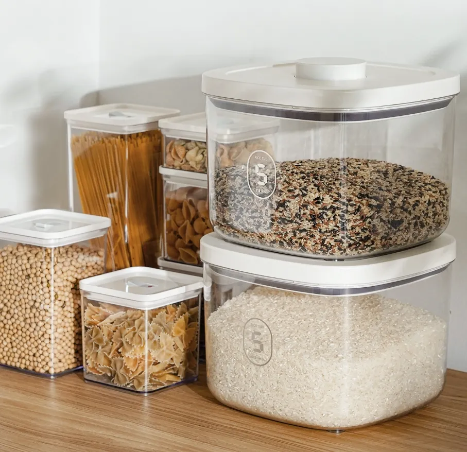 Pet Rice Container Storage Food Cereal Container Bins
