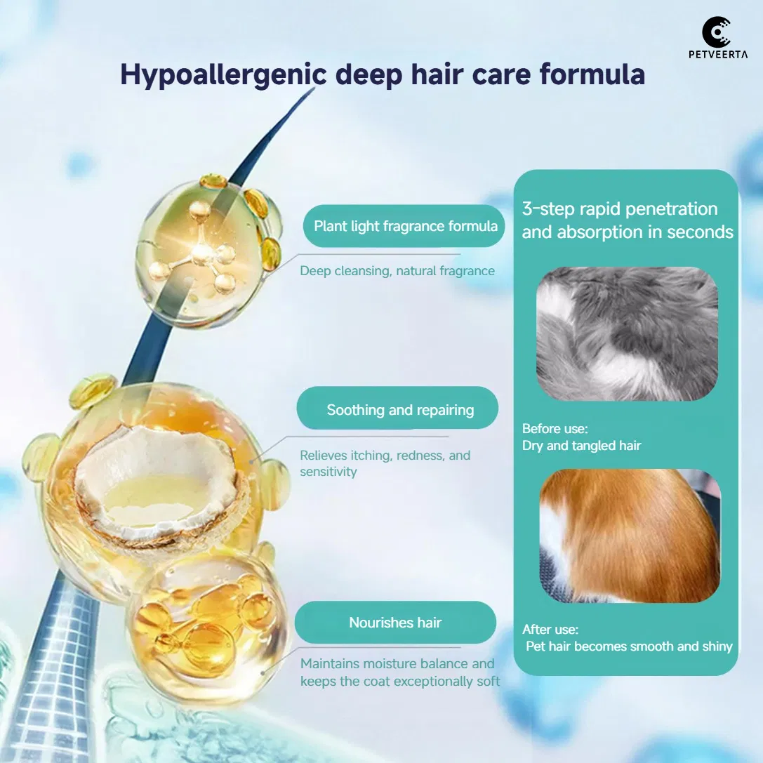 Non-Irritating Pet Aromatic Mite-Removal Shampoo for All Breeds