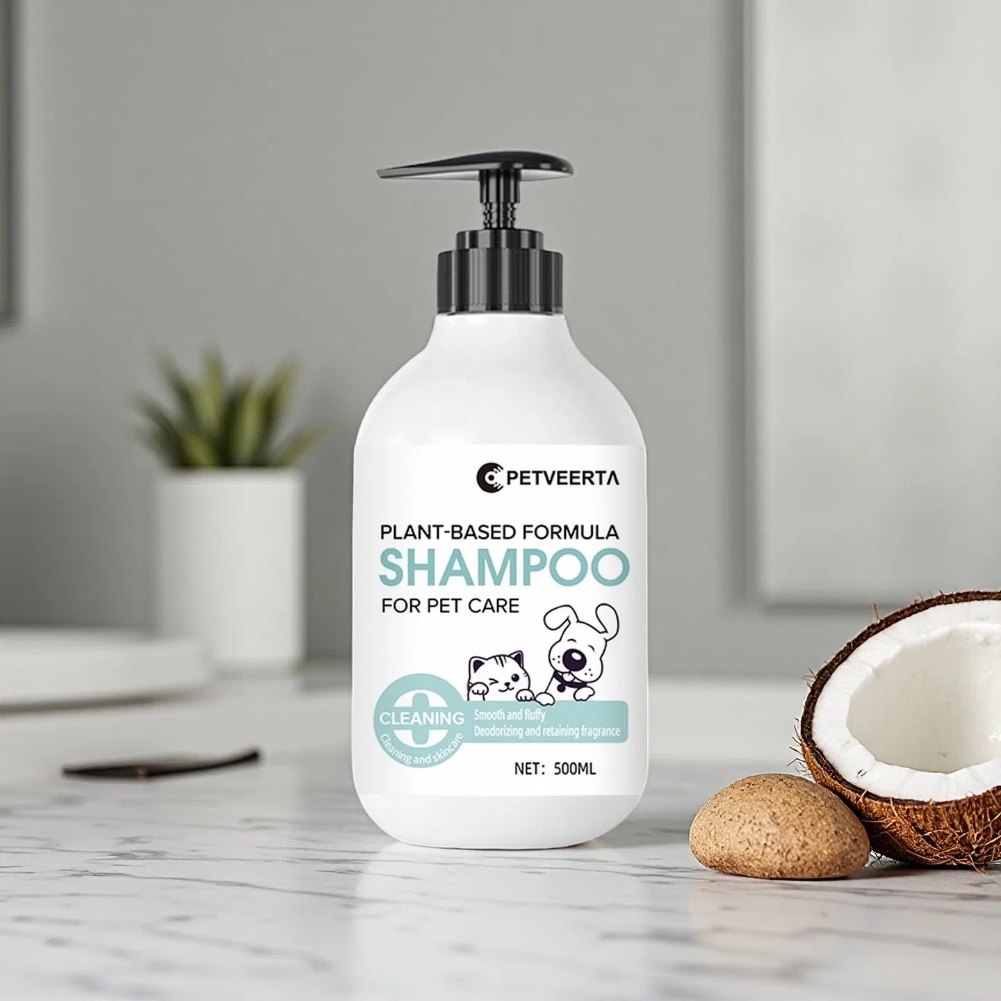 Natural Pet Wash Care Shampoo with Organic Ingredients, Dog &amp; Cat Shampoo, Gentle Shampoo, Factory Manufacturer with Low MOQ, Customized, OEM/ODM