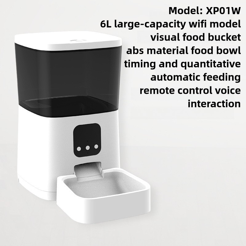 High Quality Smart Pet Food Feeder with Storage 6L Large Capacity Automatic Cat Food Feeder