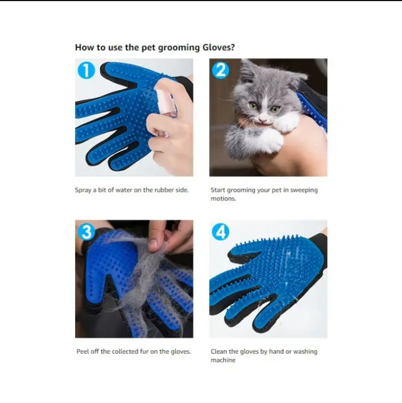Hot Selling Silicone Rubber TPE Pet Dog Cat Glove for Grooming Feature Stocked Bath Hair Removal Cleaning Brush