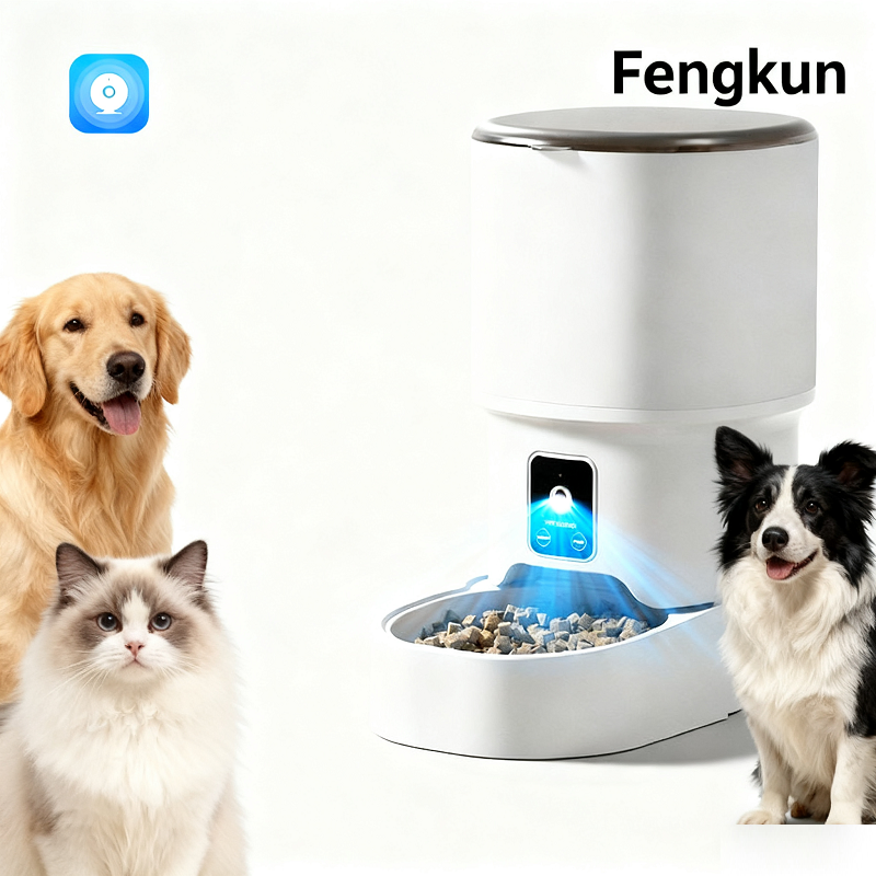 5L Capacity Pet Camera Feeder for Kibble Sizes 2-14mm Convenient Pet Feeder